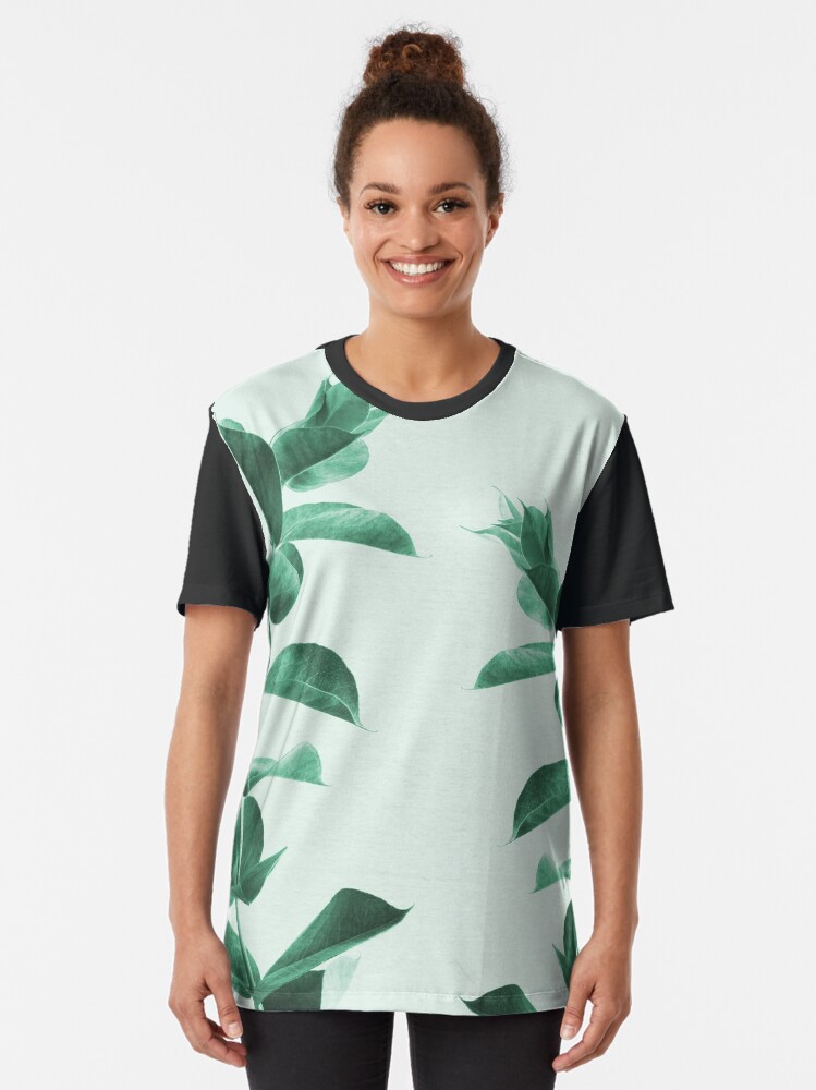Alternate view of Eucalyptus green Graphic T-Shirt