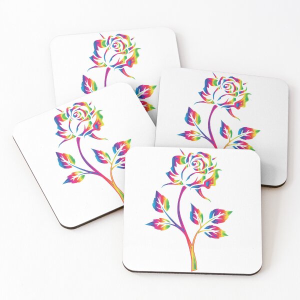 Item preview, Rainbow Rose Stencil Art designed and sold by Designs By Creation.