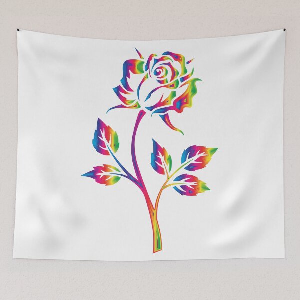 Item preview, Rainbow Rose Stencil Art designed and sold by Designs By Creation.