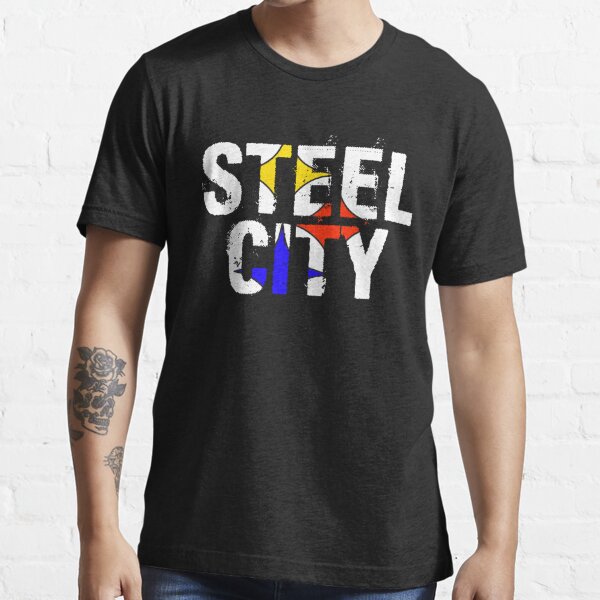 Nike / Men's Pittsburgh Steelers Steel City Legend Logo Black T-Shirt