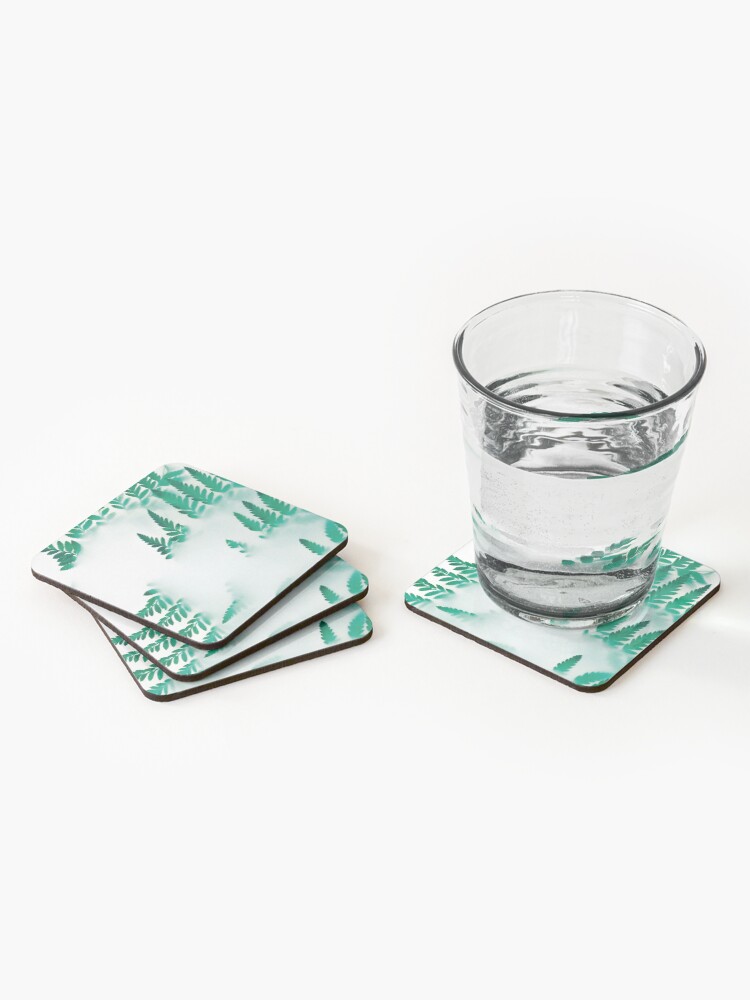 Alternate view of Foggy fern Coasters (Set of 4)