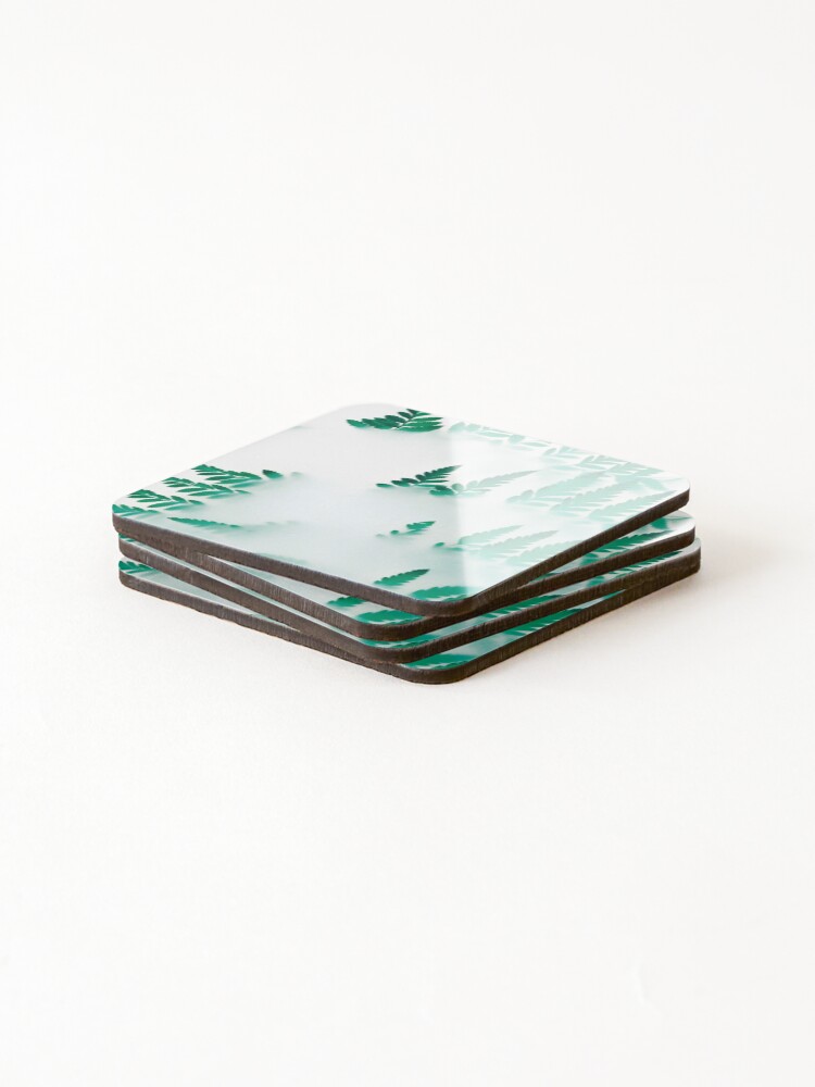 Alternate view of Foggy fern Coasters (Set of 4)