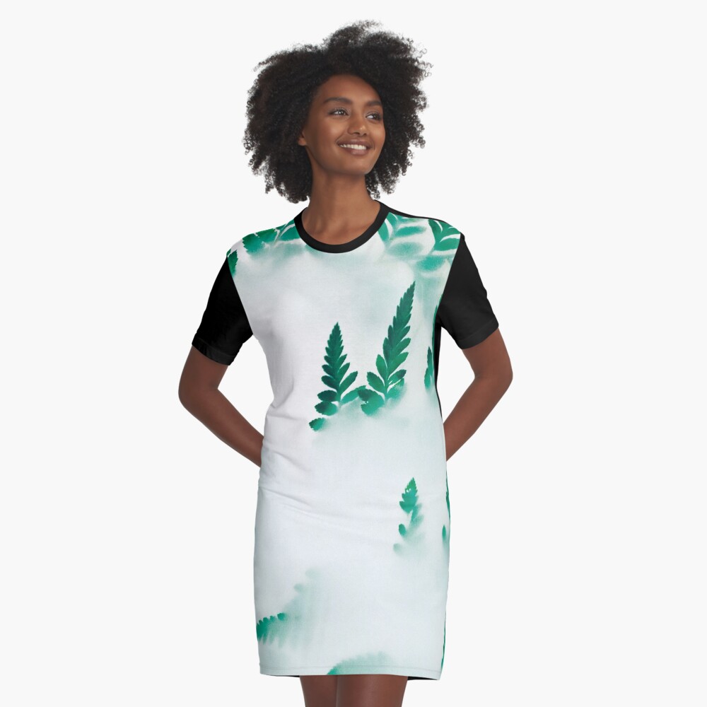 Foggy fern Graphic T-Shirt Dress