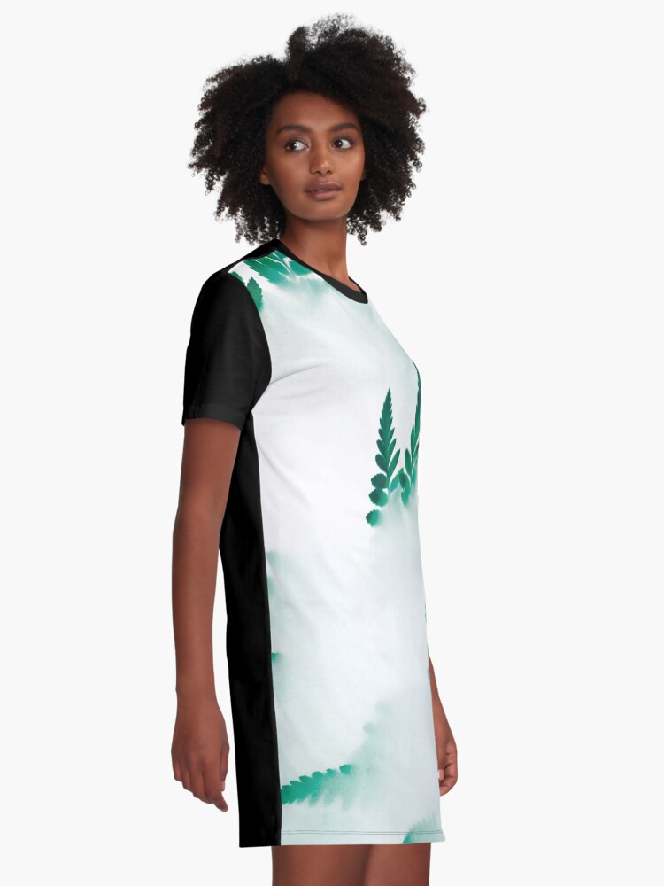 Alternate view of Foggy fern Graphic T-Shirt Dress