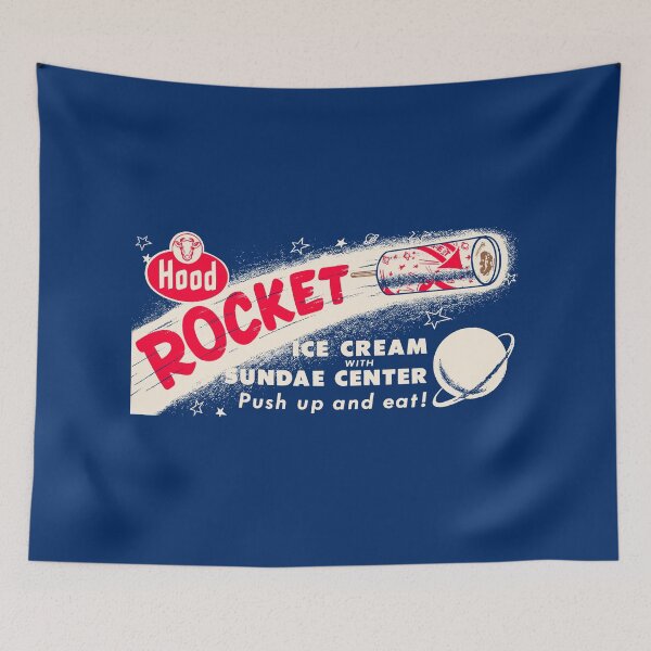 Item preview, ROCKET ICE CREAM with SUNDAE CENTER! WRAPPER designed and sold by ThrowbackAds.