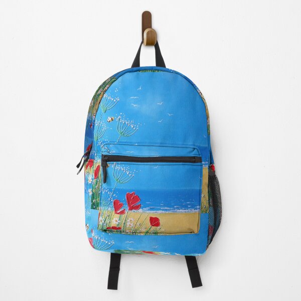 Seaside Poppies, Summer Poppies, Summer Beach, Ocean Backpack