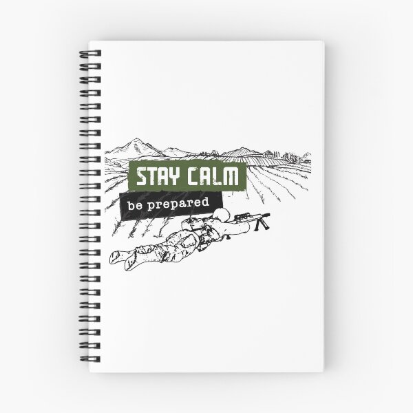 Item preview, Stay calm Be Prepared Sniper Mountain designed and sold by Arassa Design.