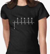 Motorcycle Heartbeat Gear Shift Fitted T-Shirt