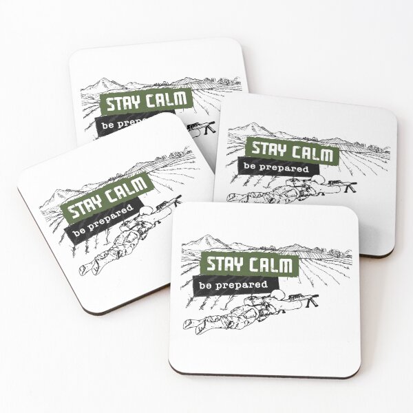 Item preview, Stay calm Be Prepared Sniper Mountain designed and sold by Arassa Design.