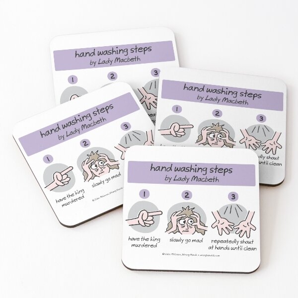 Item preview, hand washing steps by Lady Macbeth designed and sold by WrongHands.