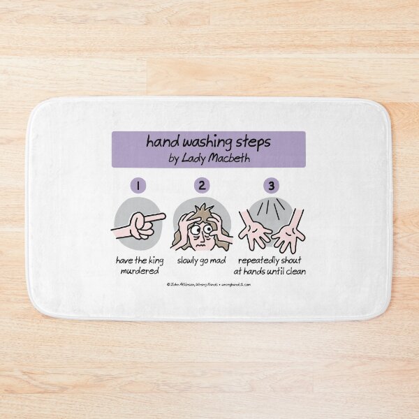 Item preview, hand washing steps by Lady Macbeth designed and sold by WrongHands.