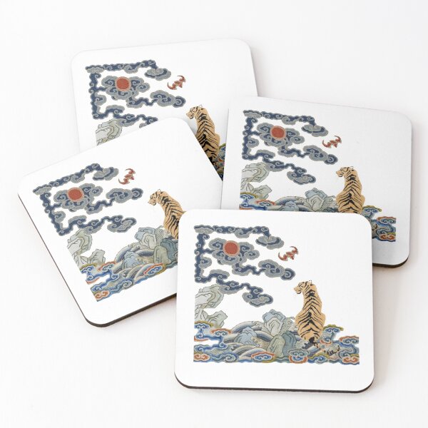 Item preview, Tiger Pondering Chinese Colour Cloud Art designed and sold by Wangfu-tees.