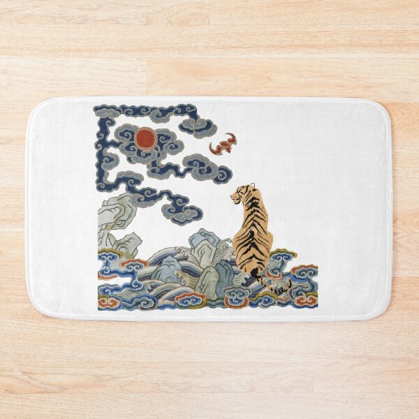 Item preview, Tiger Pondering Chinese Colour Cloud Art designed and sold by Wangfu-tees.