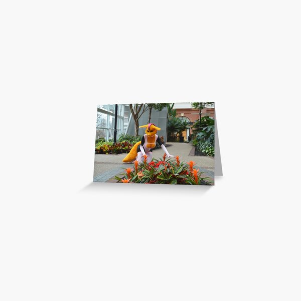 Pinky Foxy: All these flowers 8x12 Greeting Card