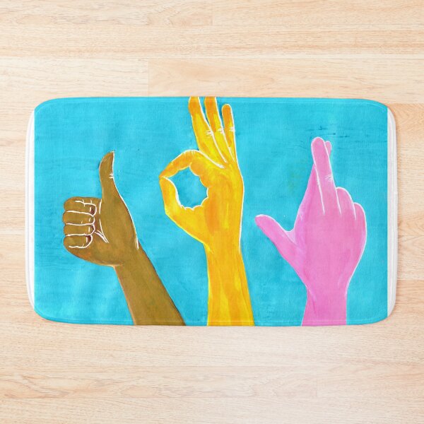 Item preview, Sign Language Hand Gestures One World designed and sold by Mitsy Art.