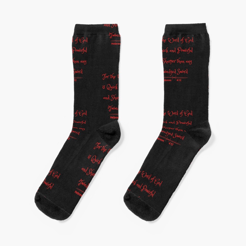 Christian Bible Verse Hebrews 4 Verse 12 Socks For Sale By Ejsandco christian-bible-verse-hebrews-4-verse-12-socks-for-sale-by-ejsandco