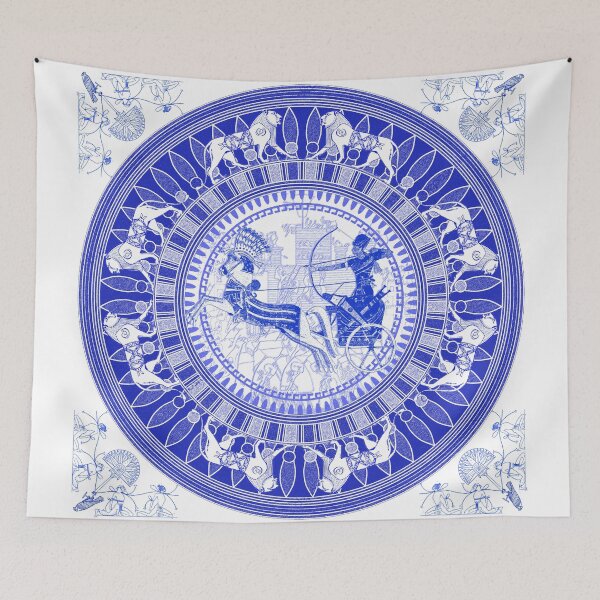 Item preview, Egyptian Blue and White Ramses (SPODE INSPIRED) designed and sold by Curtis Ryan Woodside Productions.