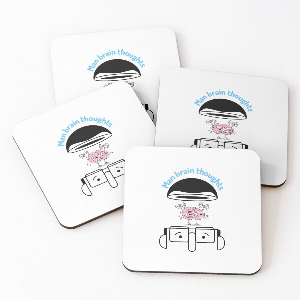 Item preview, Man Brain Thoughts  designed and sold by Got-Ya-Bak.