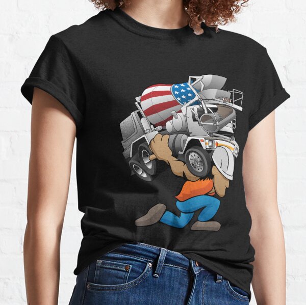 Cement Truck Mixer Cartoon Classic T-Shirt