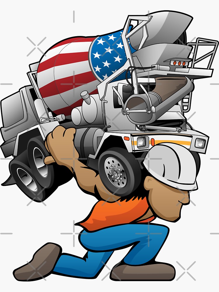 Cement Truck Mixer Cartoon by hobrath