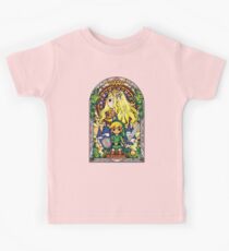 Camiseta para niños Link and Zelda Stained Glass