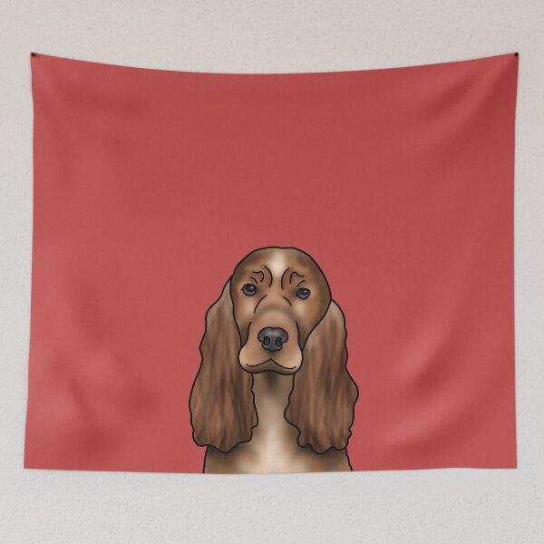 Item preview, Cocker Spaniel Dog Portrait - Red designed and sold by JadeMadeThis.