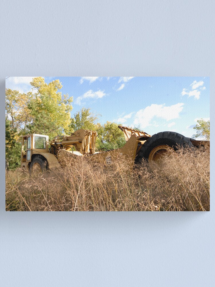 Alternate view of Land Grader parked in the grass Canvas Print