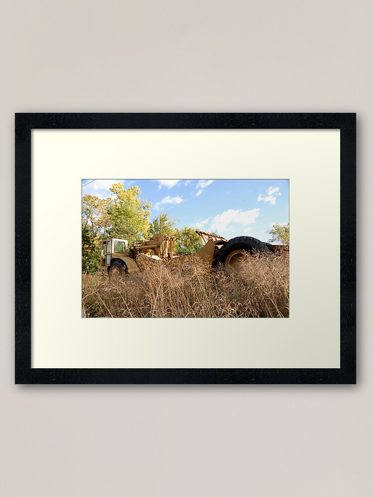 Alternate view of Land Grader parked in the grass Framed Art Print