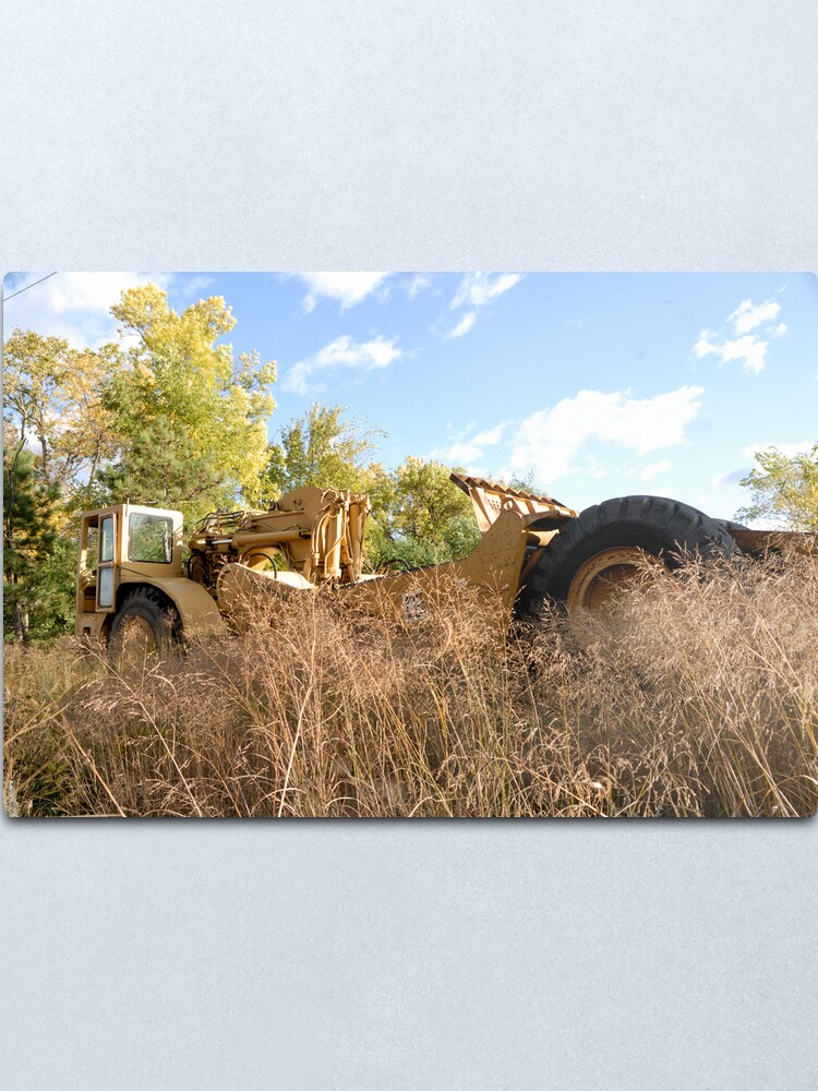 Alternate view of Land Grader parked in the grass Metal Print