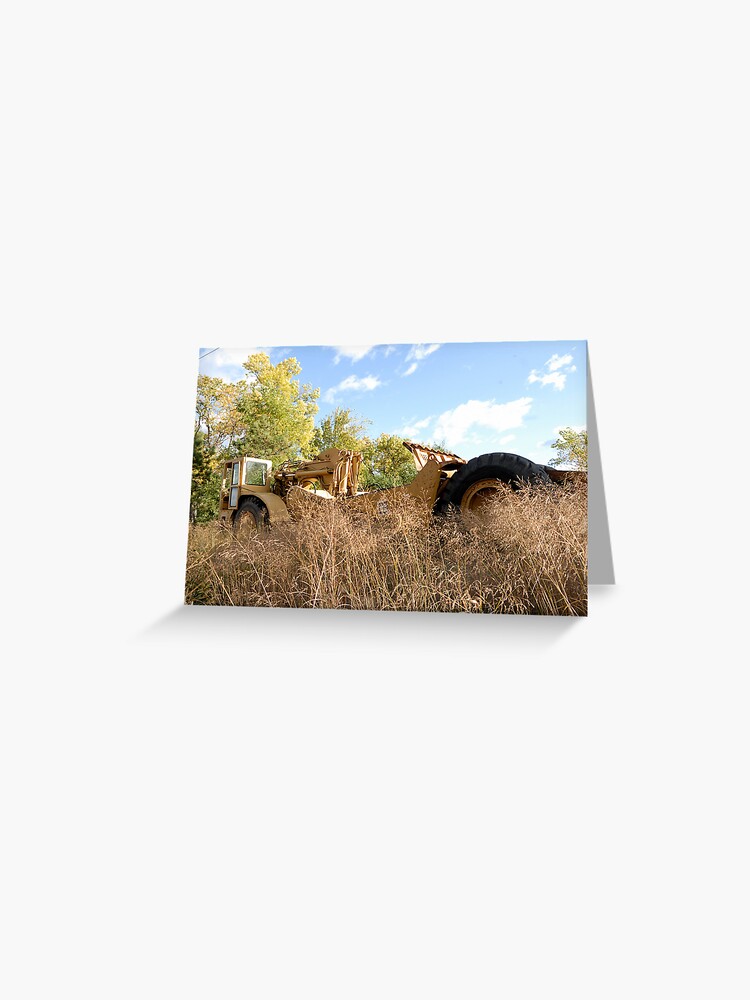 Thumbnail 1 of 2, Greeting Card, Land Grader parked in the grass designed and sold by JoeySkamel.