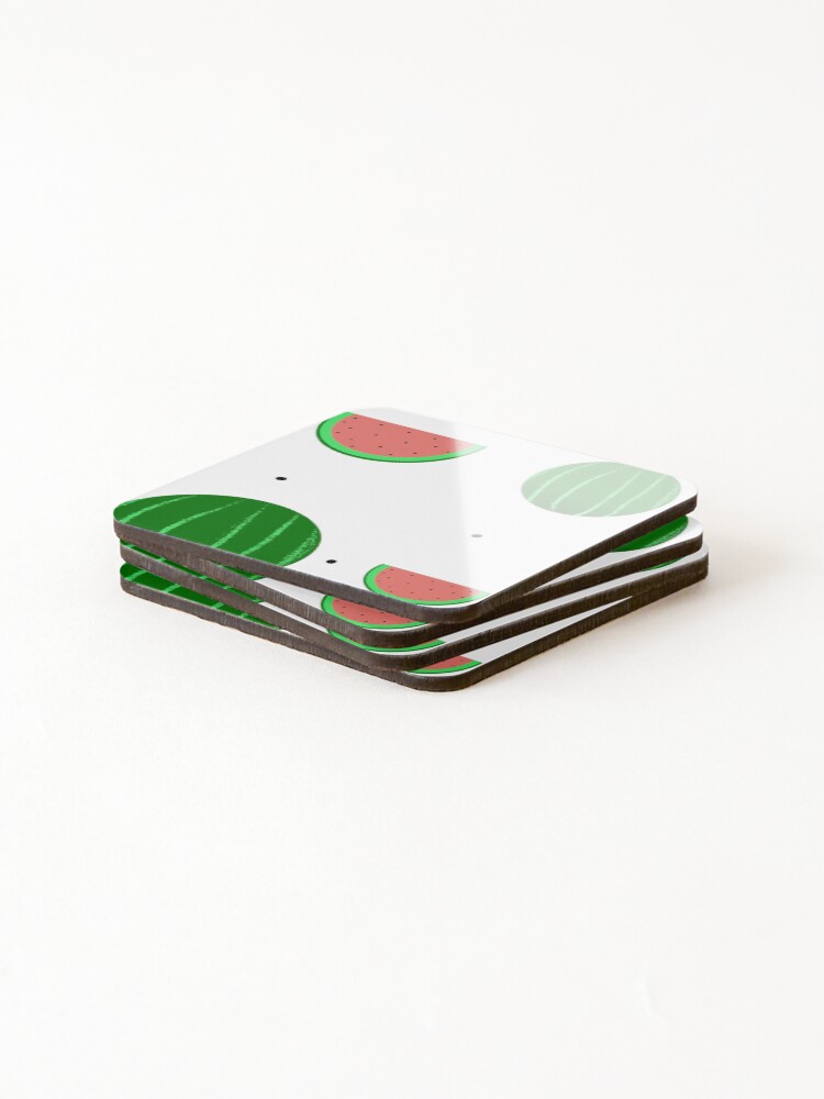 Thumbnail 4 of 5, Coasters (Set of 4), Watermelon designed and sold by Amanda-R.