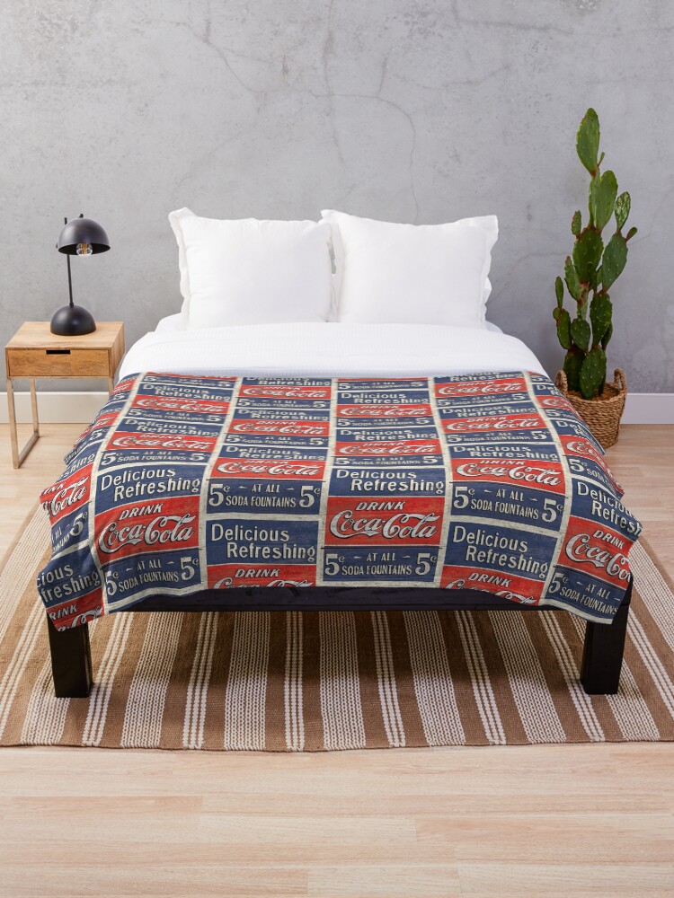 coca cola throw blanket