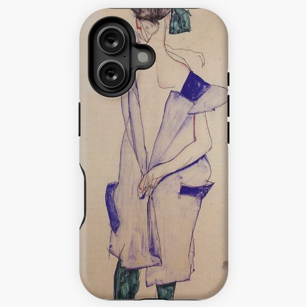 Item preview, Egon Schiele - Standing Girl In A Blue Dress And Green Stockings Back View 1913 designed and sold by artcenter.