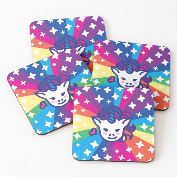 Item preview, Yuni baby the unicorn - glowing white stars in rainbow color designed and sold by TokiPY.