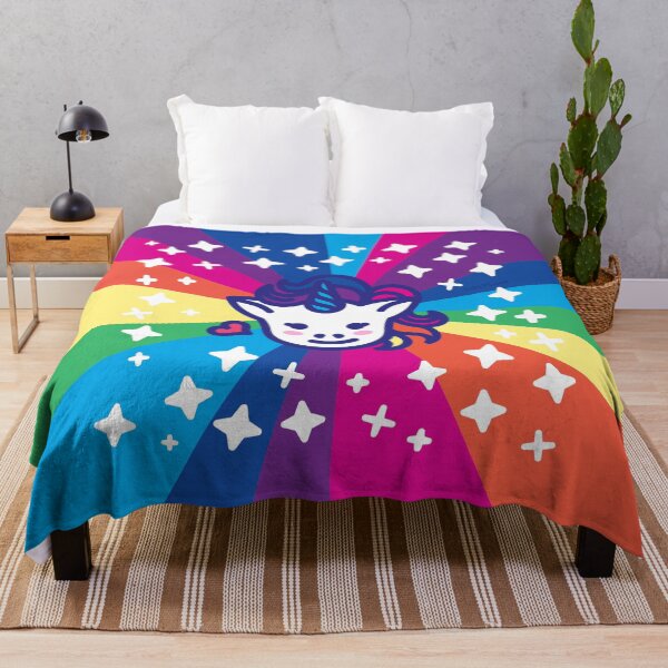 Item preview, Yuni baby the unicorn - glowing white stars in rainbow color designed and sold by TokiPY.