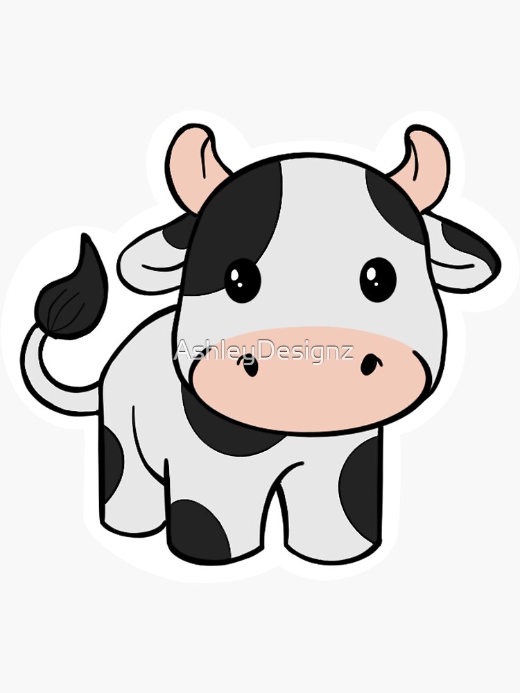 Cow Sticker For Sale By Ashleydesignz Redbubble