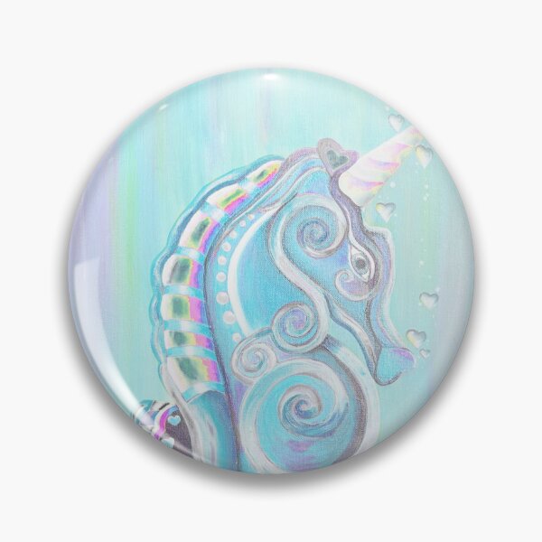 Item preview, Caballito de mar azul unicornio designed and sold by Linda Sholberg.