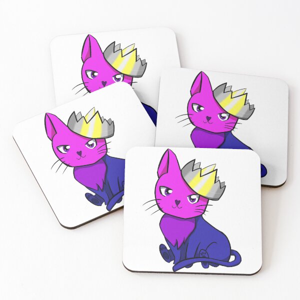 Item preview, Bisexual Demigender Pride Cat designed and sold by LunarDoodles.
