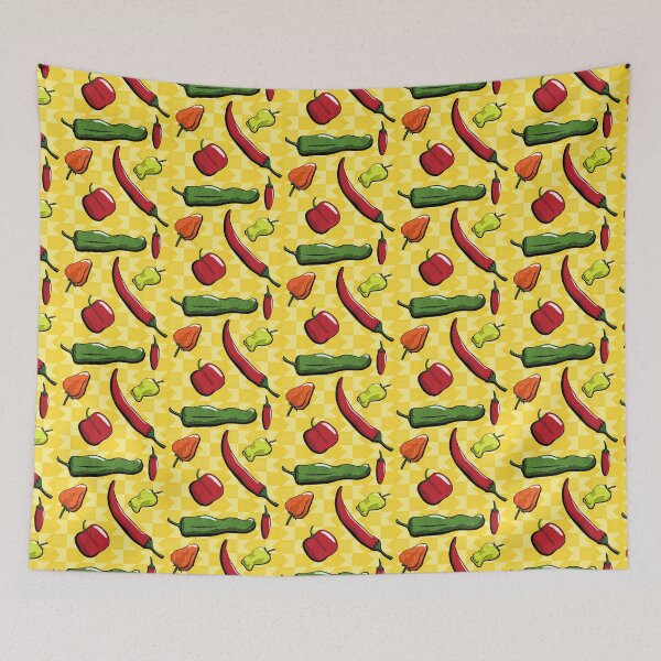 Item preview, A World of Chili Peppers designed and sold by Valerie Bennett.
