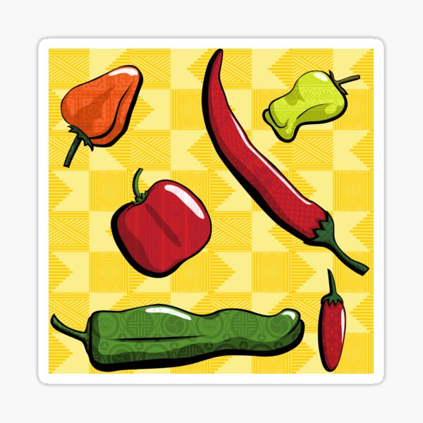 Item preview, A World of Chili Peppers designed and sold by Valerie Bennett.