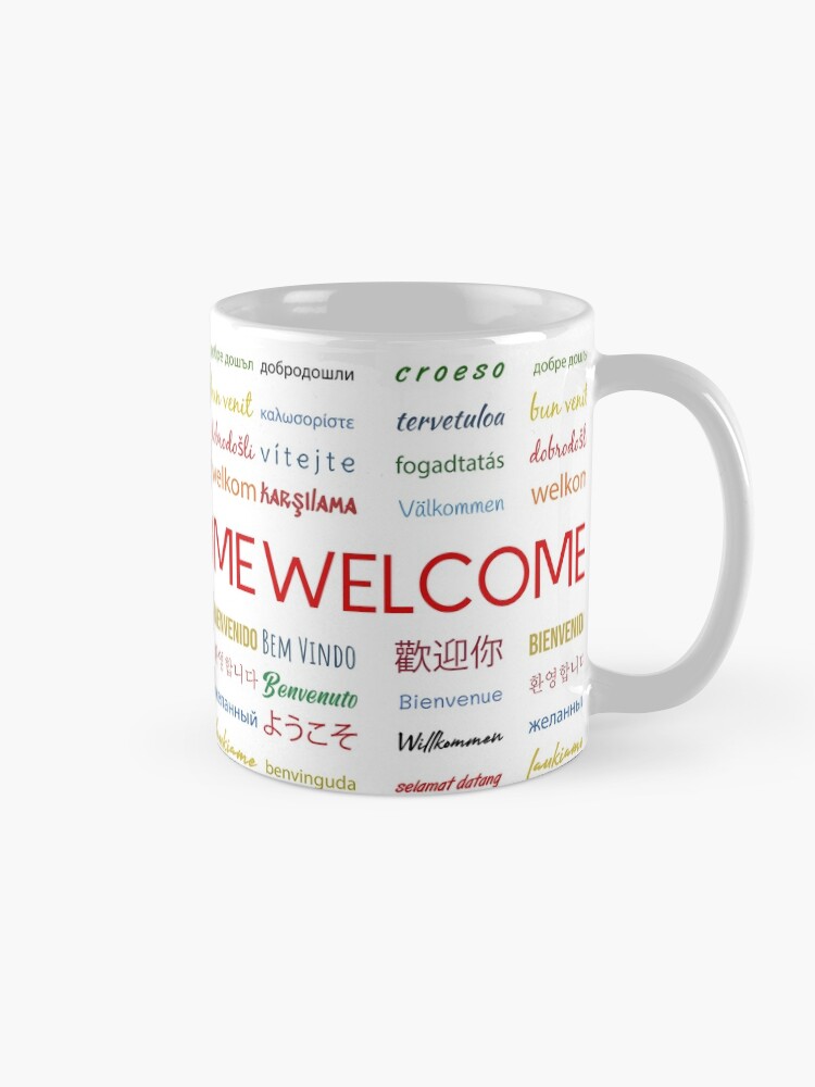 Welcome phrase in different languages Coffee Mug for Sale by brunohurt