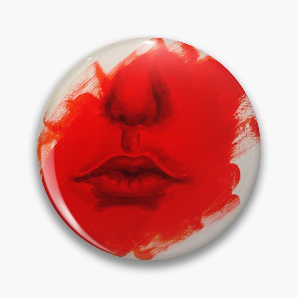 Item preview, Red Face on White designed and sold by Eleonor-art.