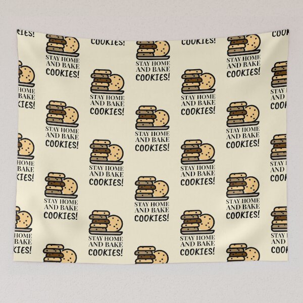 Item preview, Stay Home And Bake Cookies Cute Plate Full designed and sold by Telle Garcia.