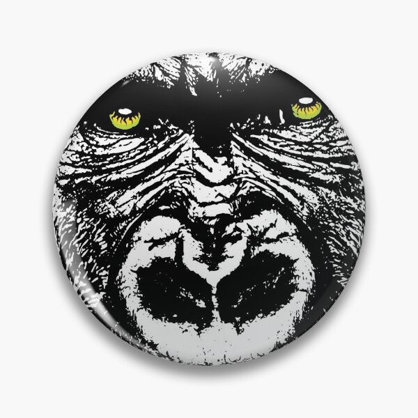 Item preview, Gorila de espalda plateada de ojos verdes designed and sold by silverbackmerch.