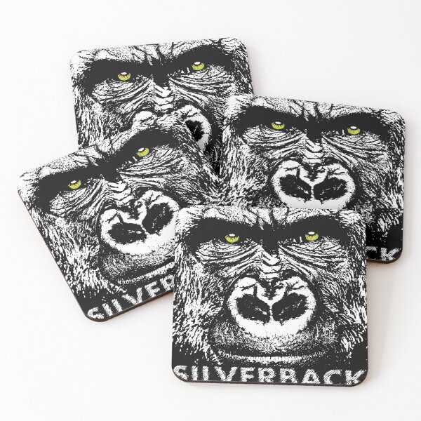 Item preview, Gorila de espalda plateada de ojos verdes designed and sold by silverbackmerch.