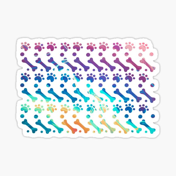 Item preview, paw bone watercolor colorful designed and sold by alaechamlal.