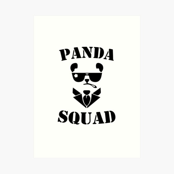 Panda Gang Wall Art Redbubble - da team panda squad roblox