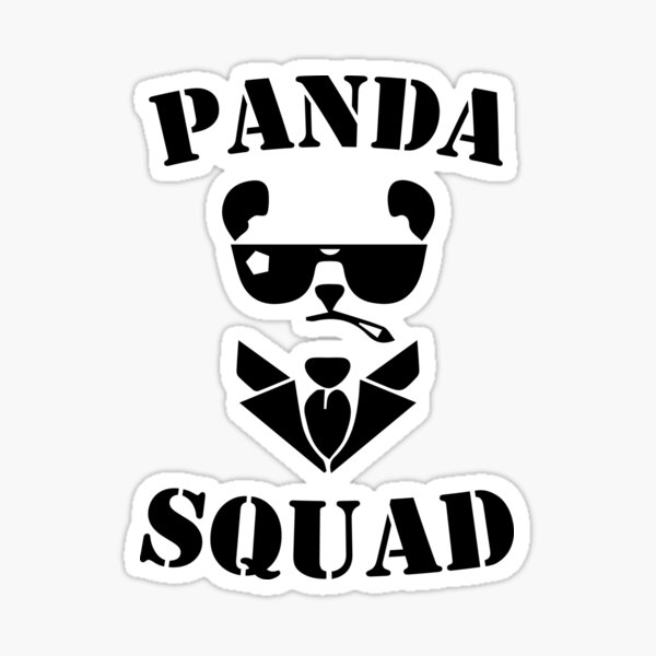 Panda Squad , Panda Funny Design , Gift for panda lovers Sticker