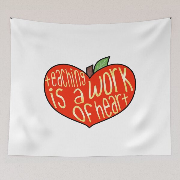 Item preview, teaching is a work of heart designed and sold by Emma Seiz.