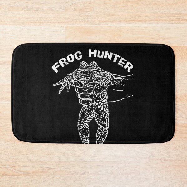 Item preview, Frog Hunter Gigger holding a frog after gigging with one hand designed and sold by frankheights.